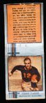 1933 Diamond Matchbooks Ftbl. Silver- Chris Cagle, Brooklyn Dodgers
