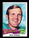 1975 Topps Ftbl. #100 Bob Griese- 3 Cards