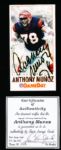 1992 Gameday Ftbl. #376 Anthony Munoz, Bengals- Autographed