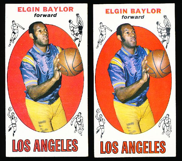 1969-70 Topps Bskbl. #35 Elgin Baylor, Los Angeles- 2 Cards