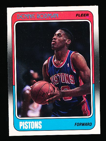 1988-89 Fleer Bskbl. #43 Dennis Rodman RC, Pistons