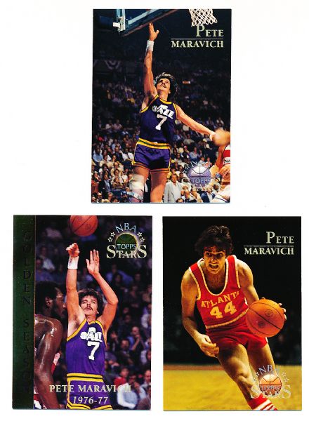 1996 Topps NBA Stars- 8 Asst. Pete Maravich Cards