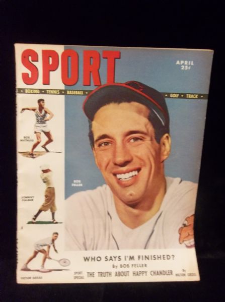 April 1949 Sport Mixed Sports Magazine- Bob Feller, Indians Cover