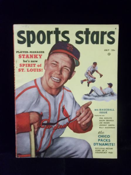 July 1952 Sports Stars Mixed Sports Magazine- Eddie Stanky, Cardinals Cover