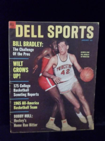 January 1965 Dell Sports Mixed Sport Magazine- Bill Bradley, Princeton Cover