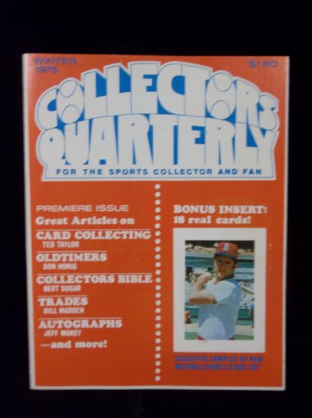 Winter 1975 Collector’s Quarterly Bsbl. Magazine- Fred Lynn cover