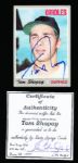 1970 Topps Bsbl. #363 Tom Shopay, Orioles- Autographed