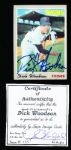 1970 Topps Bsbl. #479 Dick Woodson, Twins- Autographed