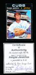 1971 Topps Bsbl. #280 Fergie Jenkins, Cubs- Autographed