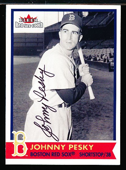2001 Fleer Red Sox 100th Bsbl. #38 Johnny Pesky- Autographed