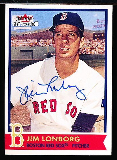2001 Fleer Red Sox 100th Bsbl. #39 Jim Lonborg- Autographed