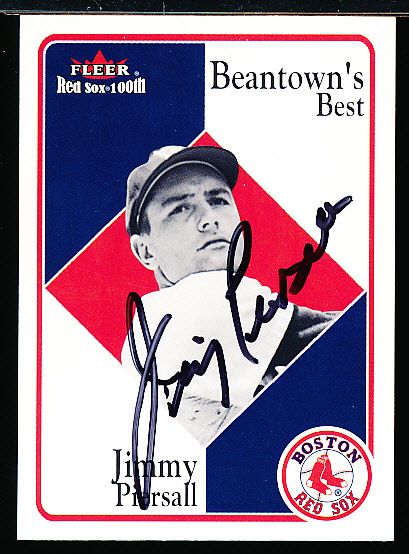 2001 Fleer Red Sox 100th Bsbl. #91 Jimmy Piersall- Autographed