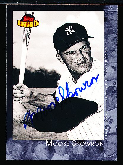 2001 Topps American Pie Bsbl. #62 Moose Skowron, Yankees- Autographed