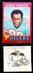 1971 Topps Ftbl. Original Card Cartoon Art- #197 George Webster