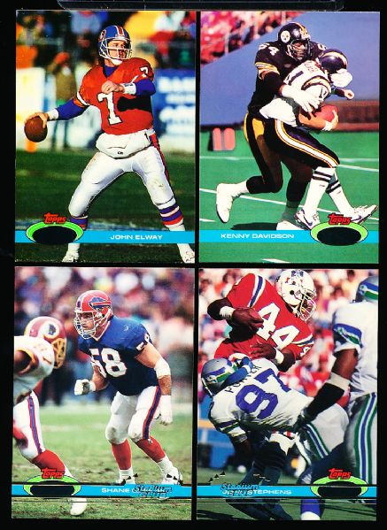1991 Stadium Club Ftbl.- 4 Diff. Print Error Cards with John Elway