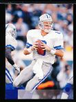 1996 Leaf Football -Error Card- #1 Troy Aikman, Cowboys- No Name/Logo on Front! 