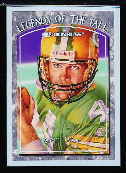 1997 Donruss Ftbl.- “Legends of the Fall” Insert- #8 Brett Favre, Packers- #6893/10,000