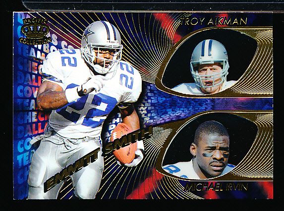 1997 Pacific Ftbl.- “Team Checklists”- #8 Dallas Cowboys (Emmitt Smith, Aikman, M. Irvin)