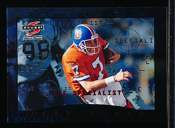 1997 Score Ftbl.- “Specialists”- #5 John Elway, Broncos