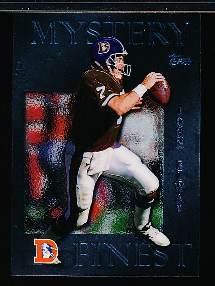 1997 Topps Ftbl.- “Mystery Finest Silver”- #M10 John Elway, Broncos