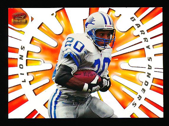 1998 Revolution Ftbl.- “Rookies & Stars” Insert- #11 Barry Sanders, Lions