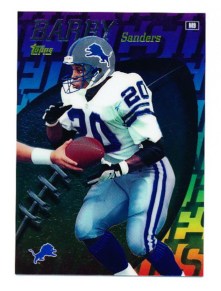 1998 Topps Ftbl.- “Mystery Finest” Insert- #M9 Barry Sanders, Lions