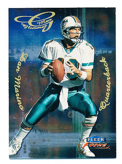 1999 Fleer Focus Ftbl.- “Glimmer Men” Insert- #4 Dan Marino, Dolphins