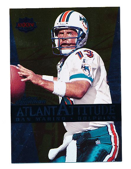 1999 Skybox Dominion Ftbl.- “AtlantAttitude”- #8 Dan Marino, Dolphins