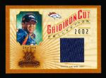 2002 Gridiron Kings Ftbl.- “Gridiron Cut”- #GC54 Brian Griese, Broncos- #261/400