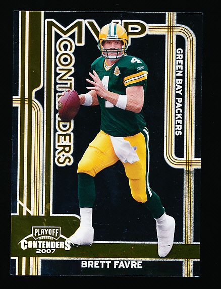 2007 Playoff Contenders Ftbl.- “MVP Contenders”- #MVP12 Brett Favre, Packers- #146/250