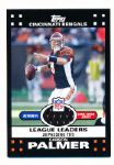 2007 Topps Ftbl.- “League Leader Relics”- #LLR-CP Carson Palmer, Bengals