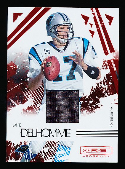 2009 Donruss Rookies & Stars Ftbl.- “Longevity Materials”- #14 Jake Delhomme, Panthers- #61/100