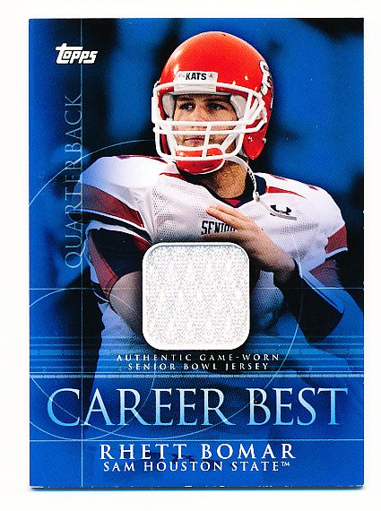 2009 Topps Ftbl.- “Career Best Jerseys”- #CBR-RB Rhett Bomar, Sam Houston State