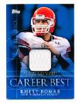 2009 Topps Ftbl.- “Career Best Jerseys”- #CBR-RB Rhett Bomar, Sam Houston State