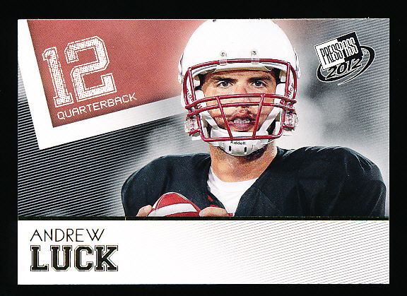 2012 Press Pass Ftbl.- #30 Andrew Luck- 2 Diff. (1 Gold, 1 Silver)