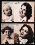 1950’s “Then & Now” Actor/Actresses Exhibit Cards- 9 Asst.