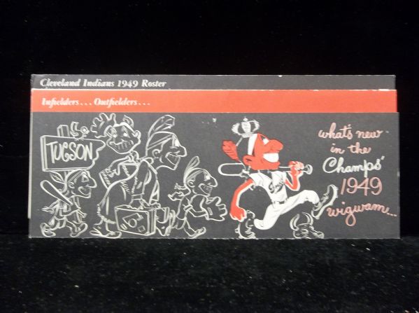 1949 Cleveland Indians Bsbl. Spring Training Accordian Style Media Guide