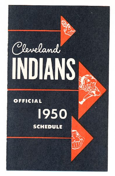 1950 Erin Brew Cleveland Indians Bsbl. Schedule