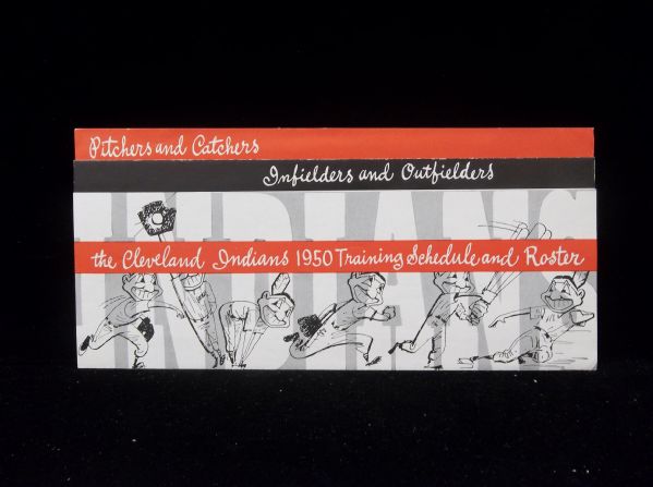 1950 Cleveland Indians Bsbl. Spring Training Accordian Style Media Guide