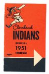 1951 Erin Brew Cleveland Indians Bsbl. Schedule