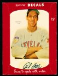 1952 Star-Cal Decals Type 1 Bsbl. #74E Bob Feller, Indians