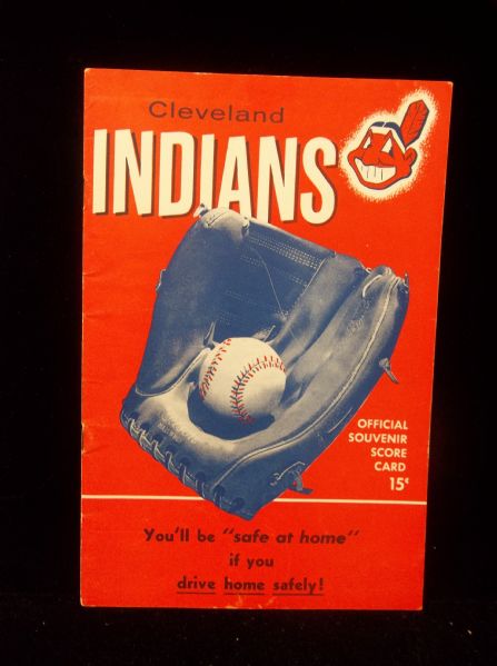 1955 New York Yankees @ Cleveland Indians Bsbl. Score Card/Program