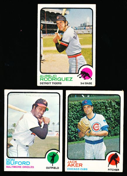 1973 Topps Bsbl.- 7 Diff. Wrong Back Cards