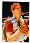 Gus Bell Autographed Color 4” x 6” Cincinnati Reds Bsbl. Photo- JSA Authenticated