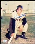 Willie Mays Autographed Color 8” x 10” New York Giants Bsbl. Photo- JSA Authenticated