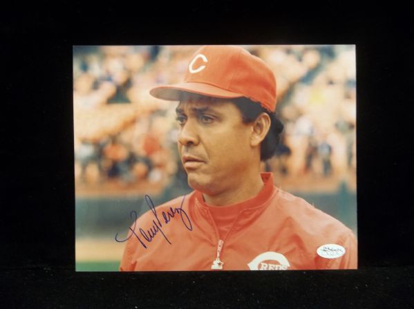 Tony Perez Autographed Color 8” x 10” Cincinnati Reds Bsbl. Photo- JSA Authenticated