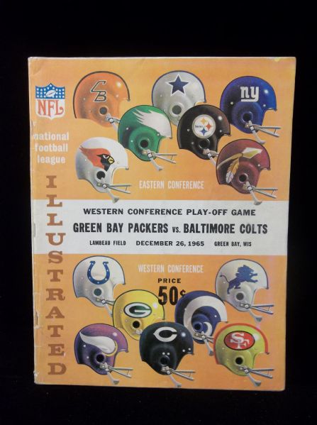 December 26th, 1965 NFL Playoff Program- Baltimore @ Green Bay- Don Chandler FG Game
