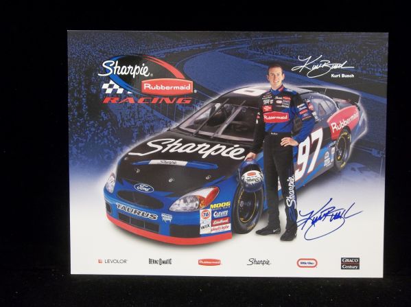 Kurt Busch Autographed Sharpie Racing 8-½” x 11” Handout