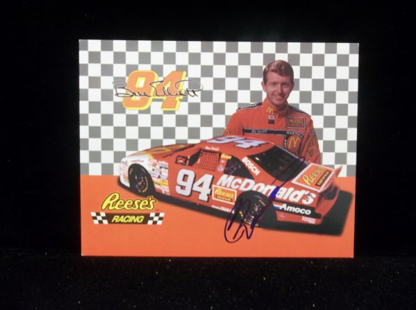 Bill Elliott Autographed Reese’s Racing 6-¼” x 8” Handout