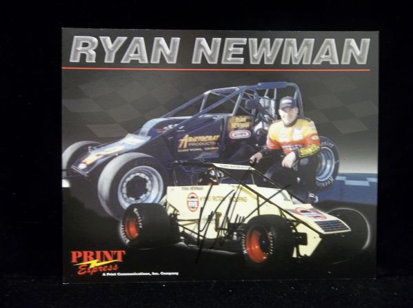Ryan Newman Autographed Print Express Midget Racing 8” x 10” Handout